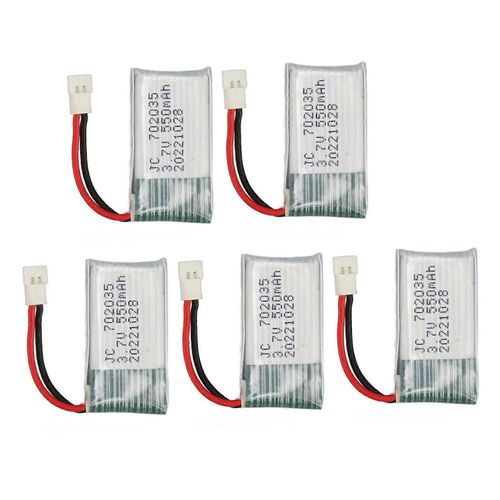 5pcs 3.7v 550mah Télécommande Uav Batterie Accessoires Pour Hubsan X4 H107 H107l H107d Mjxrc F47 Dfd F180 Rc Drone-Générique