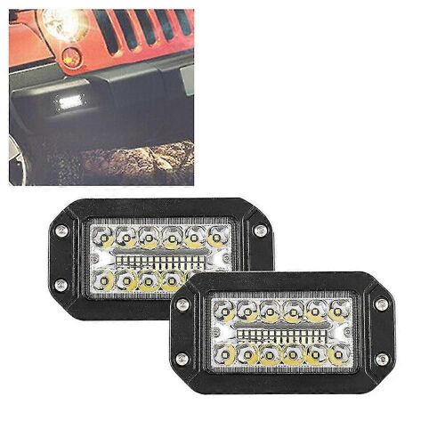 2pcs 12v 6 Pouces Encastré Lampe De Travail 26 Led Super Lumineux Projecteur Phares De Voiture