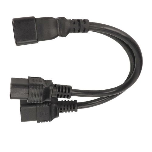 Double Cordon Iec320 C19 À C20 Femelle À Mâle Câble D'alimentation Universel En Y Répartiteur Pour Lampe De Bureau Moniteur Lcd 12,6 Pouces
