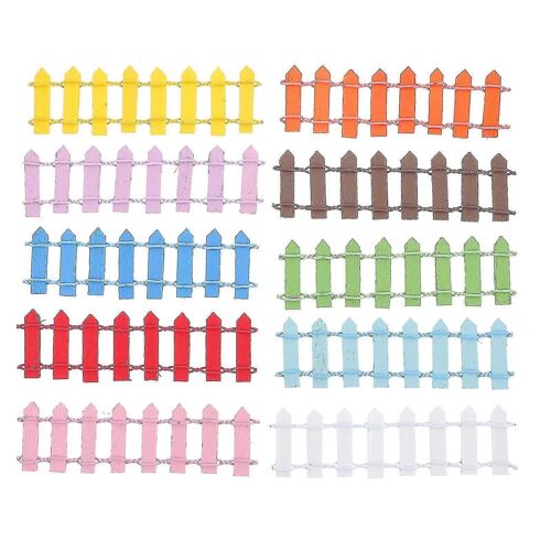 10pcs Mini Clôture En Bois Miniature Clôture De Jardin Cour Micro Paysage Clôture Pour Cadeau