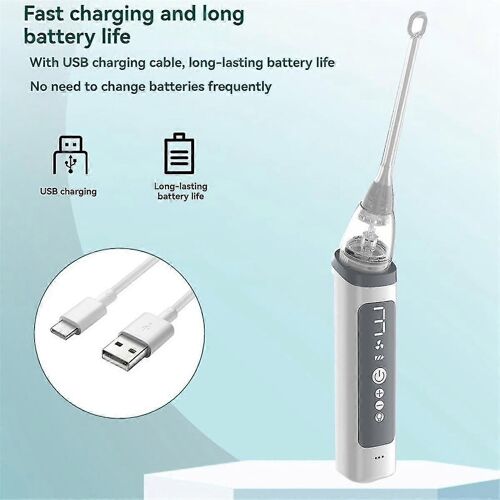 Kit Électronique D'élimination Des Calculs Amygdaliens,Aspirateur Dissolvant Des Amygdales,Nettoyeur Buccal Automatique Pour Soins Bucco-Dentaires,Nettoyeur D'amygdales