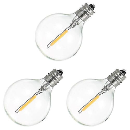 3pcs G40 Ampoules Led, E12 Base À Vis Compatible Lampes Solaires