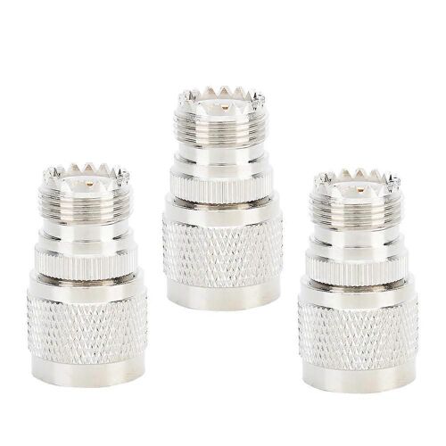 3pcs droit de type N mâle à UHF SO ?239 connecteur adaptateur femelle pour adaptateurs de câble coaxial