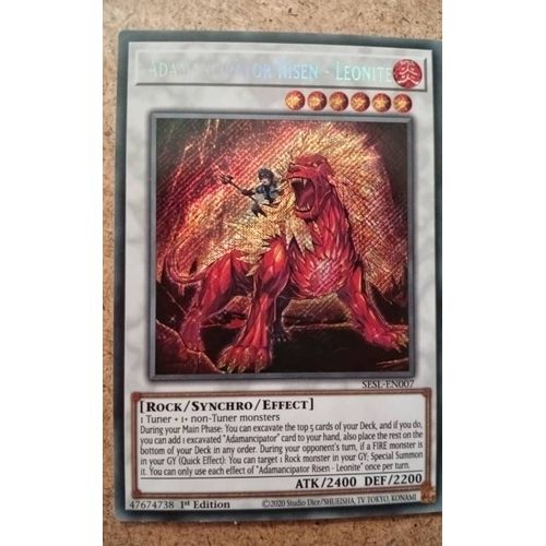 Carte Yu-Gi-Oh ! ( En Anglais ) : Adamancipator Risen - Leonite Sesl-En007 ( Rarity : Secret Rare )