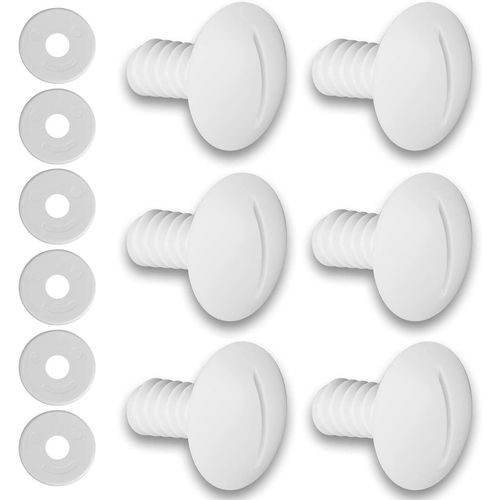 Vis de Roue en Plastique pour Nettoyeur de Piscine Polaris 180/280 avec rondelles supplémentaires 6 pièces pièces de Rechange pour Nettoyeur de Piscine C55 C-55