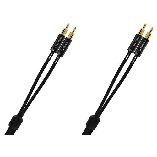 NorStone Arran - Câble de haut-parleur - prise banane mâle pour prise banane mâle - 1.5 m - blindé - noir