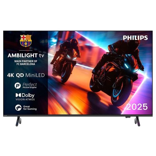 Philips 55MLED910 - Classe de diagonale 55" TV LCD rétro-éclairée par LED - QLED - Smart TV - TITAN OS - 4K UHD (2160p) 3840 x 2160 - HDR - Quantum Dot, Mini-LED - noir