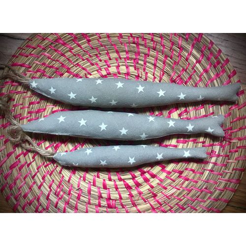 Ensemble sardines en tissu étoiles à suspendre
