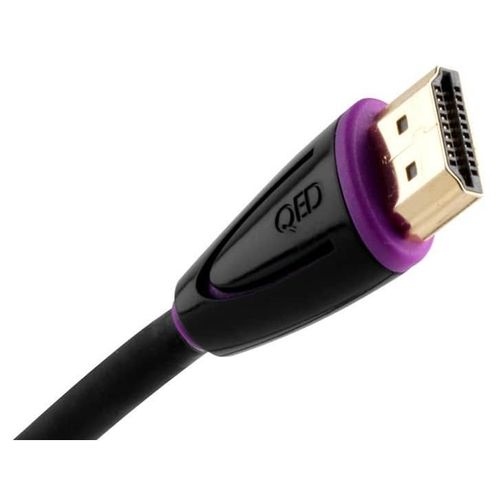 QED Profile eFlex - Câble HDMI avec Ethernet - HDMI mâle pour HDMI mâle - 1 m - noir mat - support 4K