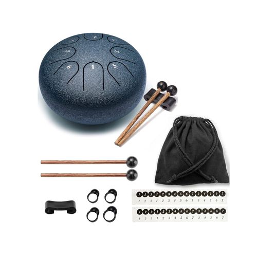Tambour À Langue En Acier 6 Pouces 8 Notes Tambour Éthéré Pour La Méditation Yoga Zen Navy
