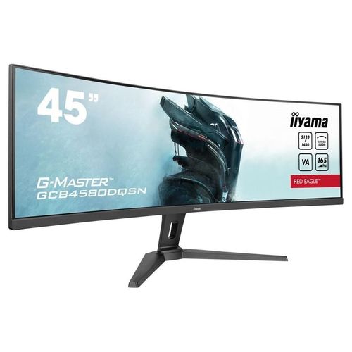 iiyama G-MASTER Red Eagle GCB4580DQSN-B1 - Écran LED - jeux - incurvé - 44.5" - 5120 x 1440 Dual Quad HD @ 165 Hz - VA - 450 cd/m² - 3000:1 - 0.8 ms - 2xHDMI, DisplayPort, 2xUSB-C - haut-parleurs...