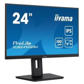 iiyama ProLite XUB2492QSU-B1 - Écran LED - 24" (23.8" visualisable) - 2560 x 1440 WQHD @ 100 Hz - IPS - 300 cd/m² - 1000:1 - 0.5 ms - HDMI, DisplayPort - haut-parleurs - noir, mat