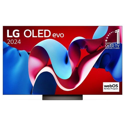 TV OLED Evo LG OLED65C4 164 cm 4K UHD Smart TV 2024 Noir et Brun