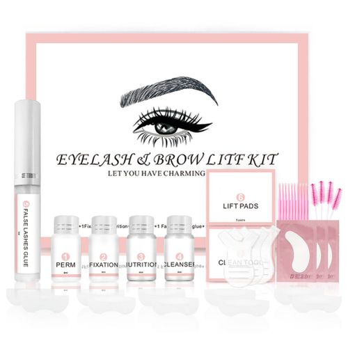 Kit De Cils Permanents Kit De Rehaussement De Cils Et De Sourcils Polyvalent Courbe Efficacement Les Cils Et Coiffe Les Sourcils Kit De Recourbe-Cils Longue Duree 