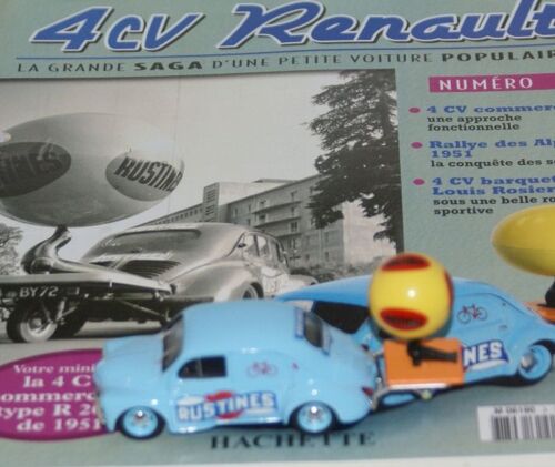 Eligor 1/43 Renault 4cv Commerciale Rustines Avec Son Fascicule-Eligor