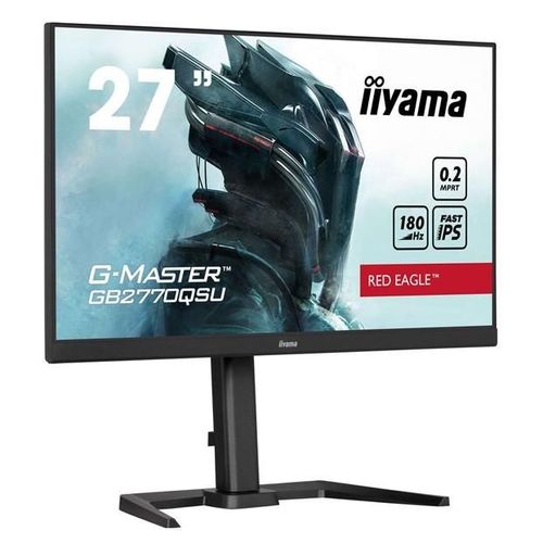 iiyama G-MASTER Red Eagle GB2770QSU-B6 - Écran LED - jeux - 27" - 2560 x 1440 WQHD @ 180 Hz - Fast IPS - 400 cd/m² - 1200:1 - 0.2 ms - HDMI, DisplayPort - haut-parleurs - noir, mat