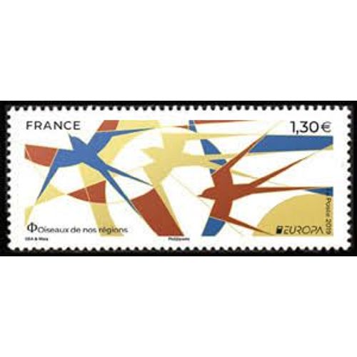Eutopa : Faune : Oiseaux Nationaux Hirondelles Stylisées Année 2019 N° 5320 Yvert Et Tellier Luxe