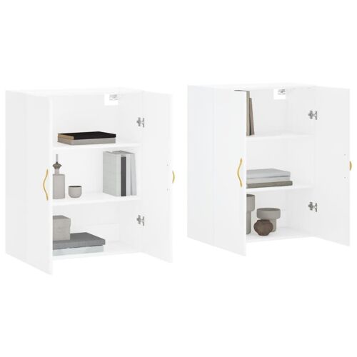 vidaXL Armoires murales 2 pcs blanc 69,5x34x90 cm