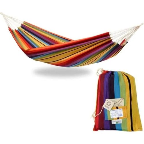 Amazonas Hamac Classique Xl Barbados Rainbow Fait A La Main Au Bresil Jusqu'a 200 Kg De Capacite De Charge Avec 230 X 150 Cm Pour 1-