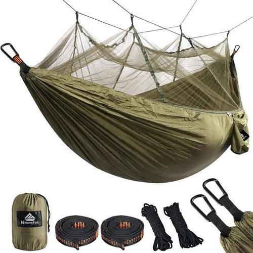 Naturefun Hamac Ultra-Leger De Voyage Camping 300 Kg Capacite De Charge,(275 X 140 Cm) Respirante, Nylon A Parachute A Sechage Rap