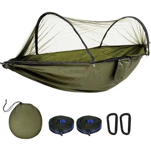 Gloskin Hamac De Camping, Hamac De Voyage Ultra-Leger 270 140 Cm,Hamac Moustiquaire, Hamac Robuste Et Durable Avec Sac De Rangemen