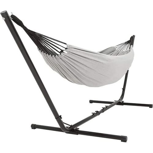 Vita5 Hamac Sur Pied Exterieur Pour Des Heures De Detente, Hamacs 2 Personnes Avec Toile En Coton, Support Portable Et Solide En Aci