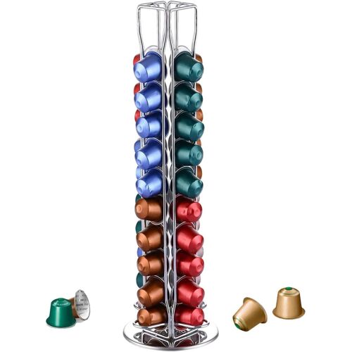 Porte-capsules compatible avec le présentoir rotatif d'origine - Pour 40 capsules - Solution de rangement originale pour un gain de place