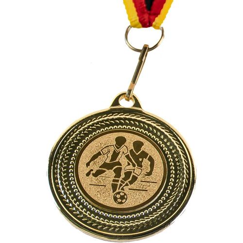 Lot De 10 Médailles De Football En Métal-Médaille Dorée À Accrocher Pour Les Cérémonies De Victoire-Médailles Pour Enfants Avec Bande D'allemagne Et Emblème Pour Clubs