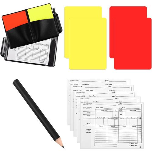 4 Cartes D'accessoires D'arbitre,1 Sac De Rangement En Cuir,1 Stylo D'enregistrement Et 2 Papiers D'enregistrement,Aides À L'arbitre De Football,Accessoires De Jeu De Football