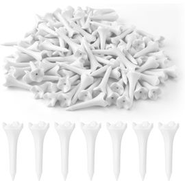 100 Pièces Tees De Golf En Plastique,Longueur Tees De Golf À 4 Broches Haute Visibilité Accessoires D'entraînement Pour Fers Par Threes Practice