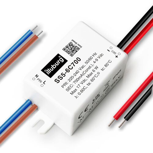 Transformateur LED Étanche IP65 700mA Courant Constant 3W-6W LED Bloc d'Alimentation Driver Power Supply