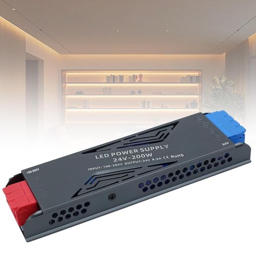 LED Transformateur 220V 24V 200W,LED Driver Alimentation 24V 8,3A Ultra Fin LED Transfo Alimentation à Découpage Convertisseur De Tension AC à DC Transfo Pour LED Intérieur,Spot LED