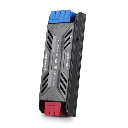 Transformateur 220V 12V LED Driver 100W, Ultra Fin Transfo Alimentation à Découpage 8,3A Adaptateur Convertisseur De Tension Pour l'éclairage Intérieur
