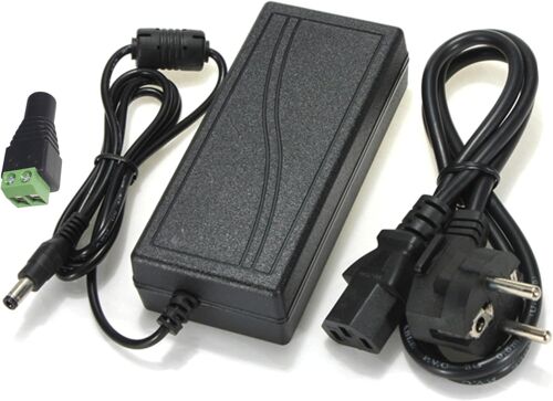 Economraluz Transformateur DC Alimentation pour bandes LED Alimentation 220 V (12 V 5 A 60 W) Noir