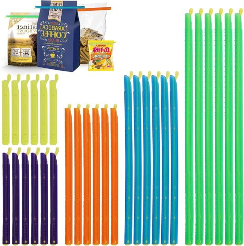 Jexnovashop-30 Pièces Clip Pinces Fermeture Sachet Alimentaire, 28.5/22.5/18.5/12.5/9 Cm, Réutilisables Alimentaire Clip D'étanchéité, Cuisine Sealing Clips En Plastique, Pour Cuisine, Maison, Stocka