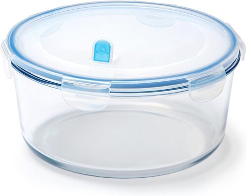 Jexnovashop-2.8l Boîtes Alimentaire En Verre, Récipient En Verre Avec Couvercle, Boîte Conservation Alimentaire, Passe Au Micro-Ondes Et Au Four