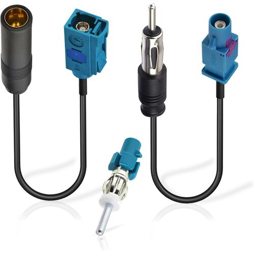 Bin Adaptateur Antenne Autoradio Connecteur Radio Voiture Universel Câble Rallonge de Mâle Fakra Z à Prise DIN & Femelle Fakra à Fiche DIN & Adaptateur pour Antenne Dab FM AM Stéréo Radio HD Audio