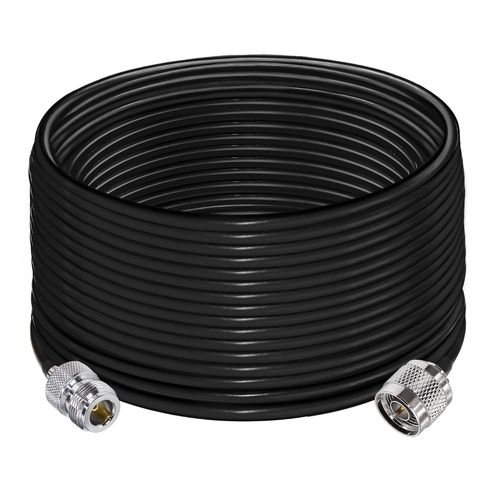 Câble de type N RG58 49,2 pi (15 m) N câble d'extension mâle à N femelle à faible perte N câble mâle à femelle noir pour routeur Wifi antenne 3G 4G LTE