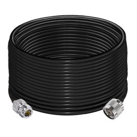 GUEB-Câble De Type N Rg58 49,2 Pi (15 M) N Câble D'Extension Mâle À N Femelle À Faible Perte N Câble Mâle À Femelle Noir Pour Routeur Wifi Antenne 3G 4G Lte