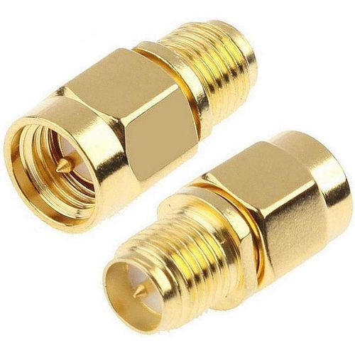 SMA Male Plug to RP-SMA Female RF Straight Connector Gold Plating Adapter for Wi-Fi Antenna Repeaters Radio Signal Extension Cable (2 Pack)