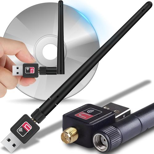 lbgwp60-Clé Wifi Puissante, Usb 2.0, 2,4 Ghz, 150 Mb/S, 3.5 X 1.7 X 1.2 Cm, Antenne À Gain Élevé, Compatible Avec Linux, Windows 2000, Xp, Vista, 7, 8, 10 32/64 Bits, Pour Pc, Laptop, Desktop, Noir