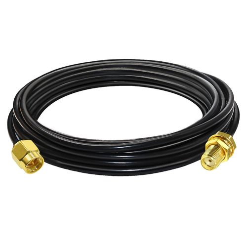 Câble coaxial SMA mâle à SMA femelle RG58 câble d'extension d'antenne WiFi 5 M (16,4 pi) 2G 3G 4G LTE câble coaxial RF à faible perte