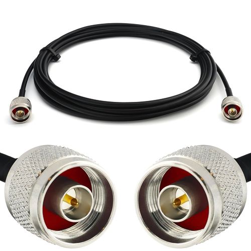 N Mâle vers N Mâle 1m RG58 Cable Coaxial-Câble d'extension exterieur à faible perte rallonge etanche-pour Routeur WIFI Radio Antenne LTE GSM Amplificateur 4G 5G 6G LTE Hotspot