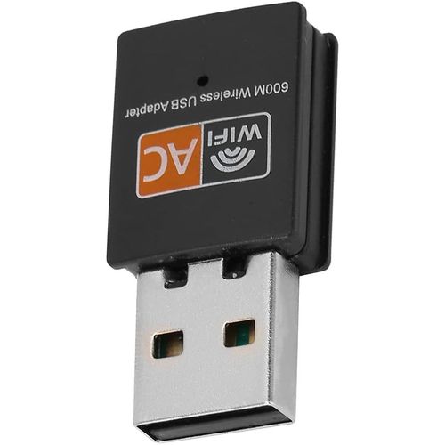 WQS-Adaptateur Wi-FI USB, Carte Réseau sans Fil à Puce 8811 Récepteur D'ordinateur Bande AC600M2 5G Mini 2.4G Externe (Carte réseau sans Fil bi-Bande)