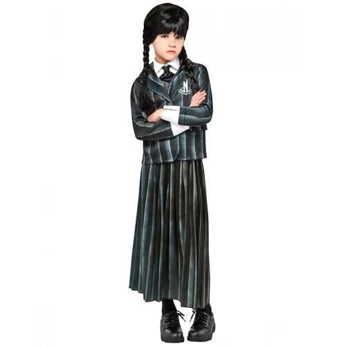 Déguisement Uniforme Scolaire Mercredi Addams Enfant - Taille: 11 À 13 Ans (142-164 Cm)