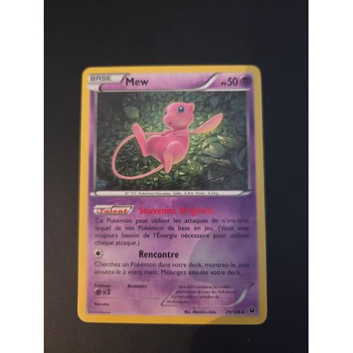 Mew Holo 29/124 Carte Pokémon Xy Fr Pokefantasyy