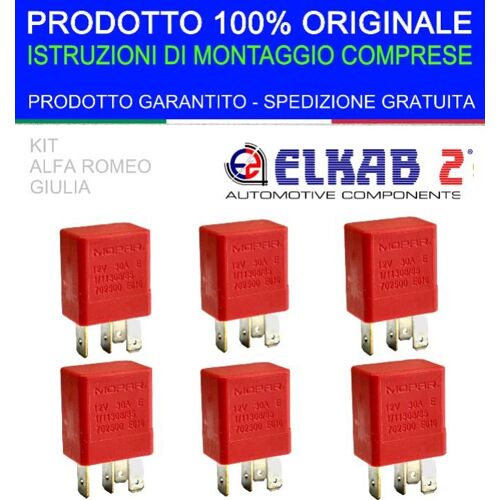 6 Relais Mopar D'origine 12 V 30 A Oe 702500 Spécifiques Pour Alfa Romeo Giulia Mini Relais Relais Étanche 1/11308/85