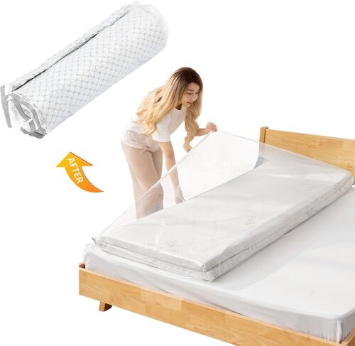 Sjzg-Sac De Matelas Sous Vide Pour Matelas, Sous Vide, Housse De Matelas, Avec Double Fermeture Éclair, Protection Pour Matelas Réutilisable, Convient Aux Matelas Jusqu'à 200x100cm