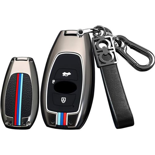 Lbgwp60-Coque De Clé De Voiture Intelligente Compatible Avec Subaru Silicone + Alliage De Zinc Coque De Protection Pour Clé Pour Subaru Xv Sv Forester Impreza Cross Brz Porte-Clés Accessoires 3
