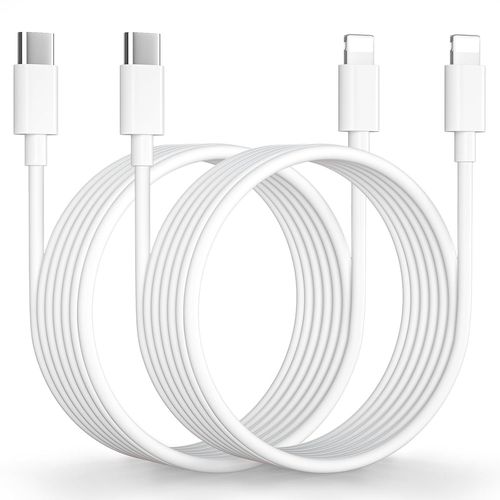 TRAHOO-Cable iPhone 3M/Lot de 2[Certifié MFi], Cable USB C vers Lightning Câble Lightning cable iPhone USB C cable Charge Rapide Cordon Fil Chargeur pour iPhone 14 13 12 11 Pro Max/Mini/XS/8/SE,iPad